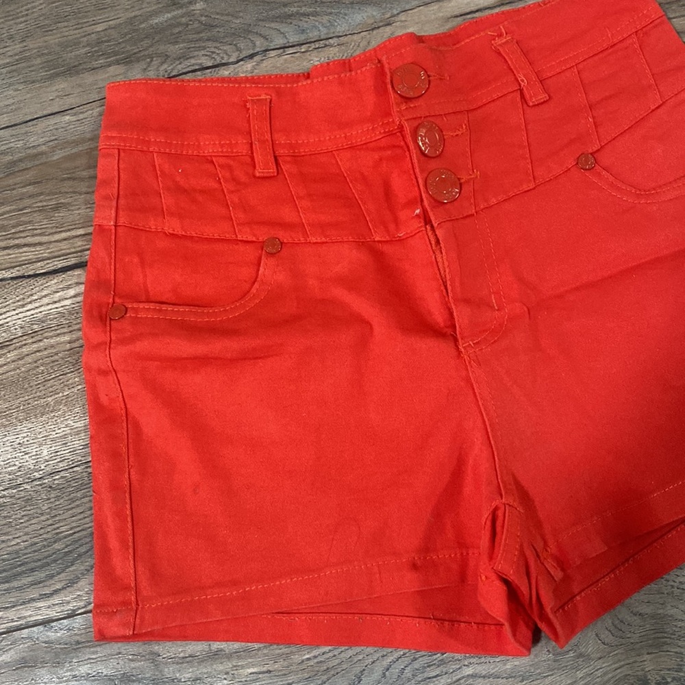 ⭕️3for$15⭕️ Red high waisted shorts - Picture 3 of 8